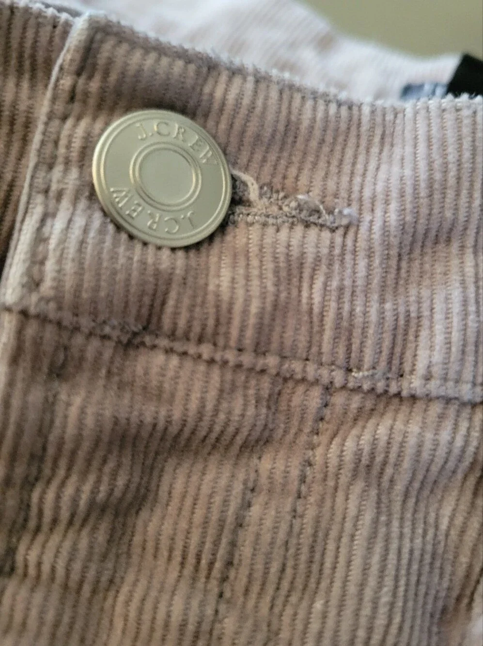 J Crew Corduroy Pant Vintage Slim Straight Leg Gray Ankle Crop Cotton Lyocell 28